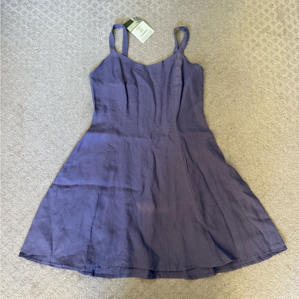 ✨NWT Ecolution 100% Hemp Purple A Line Dress